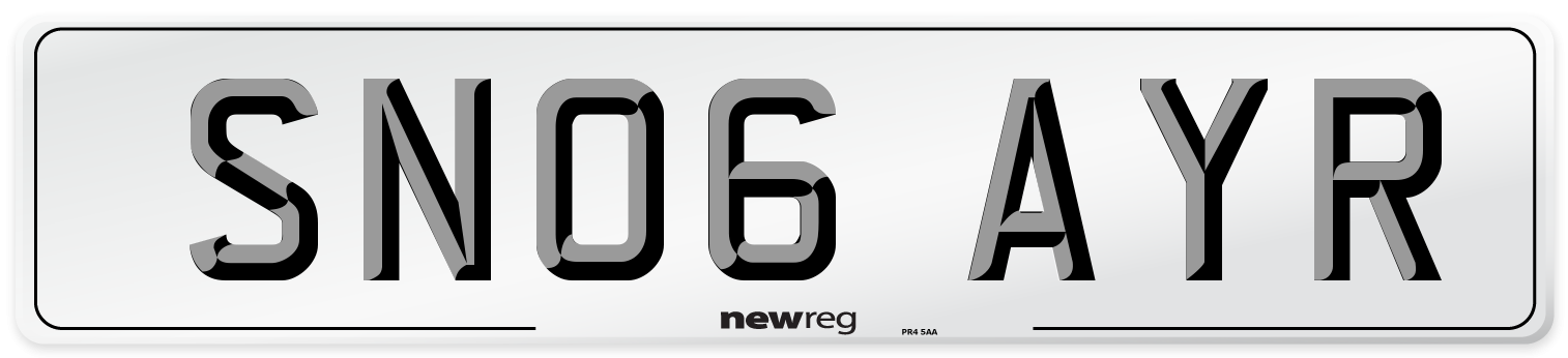 SN06 AYR Number Plate from New Reg